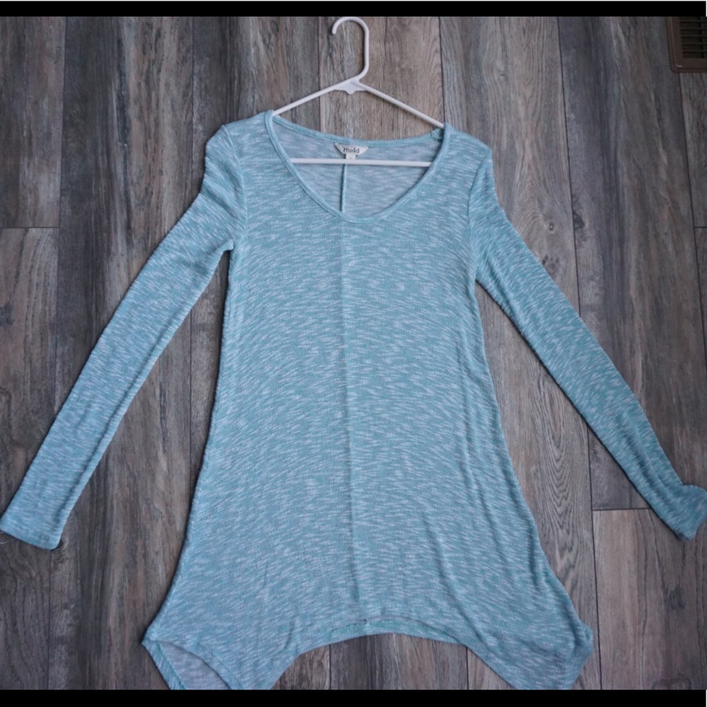 Long Light Blue Thin Sweater